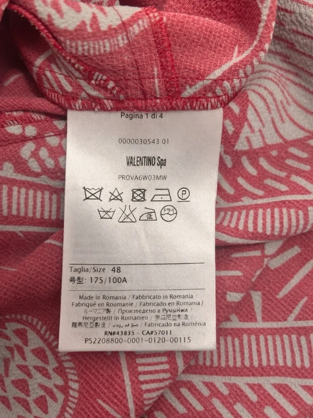 RED Valentino Heart Print Ruffle Dress Flutter Sleeve Drop Waist Designer - Picture 5 of 5